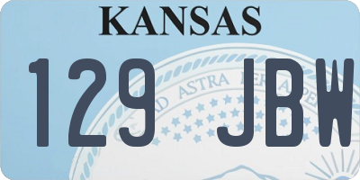 KS license plate 129JBW