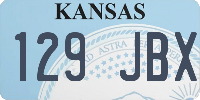 KS license plate 129JBX