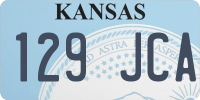 KS license plate 129JCA
