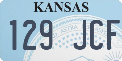 KS license plate 129JCF