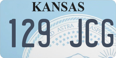 KS license plate 129JCG