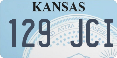 KS license plate 129JCI