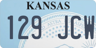 KS license plate 129JCW