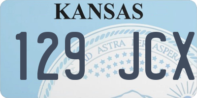 KS license plate 129JCX