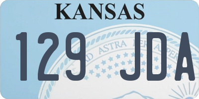 KS license plate 129JDA