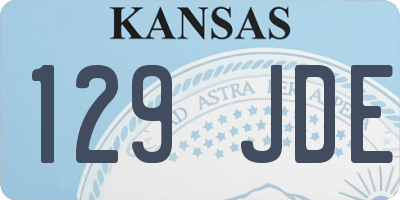 KS license plate 129JDE