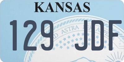 KS license plate 129JDF