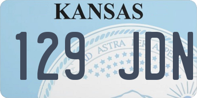 KS license plate 129JDN