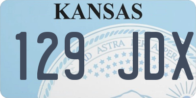 KS license plate 129JDX