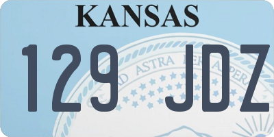 KS license plate 129JDZ