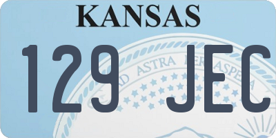 KS license plate 129JEC