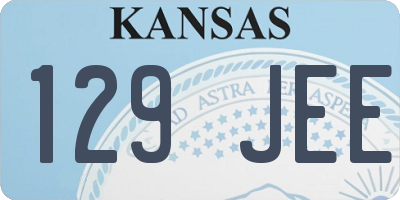 KS license plate 129JEE