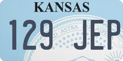 KS license plate 129JEP