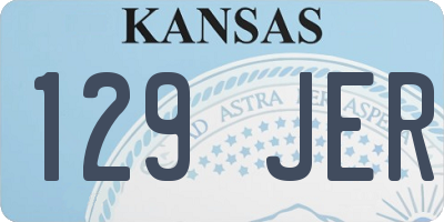 KS license plate 129JER