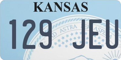 KS license plate 129JEU