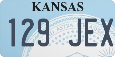 KS license plate 129JEX