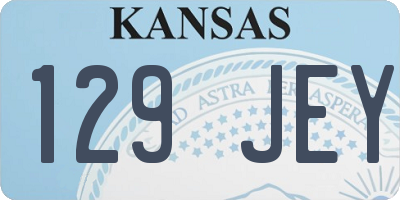 KS license plate 129JEY