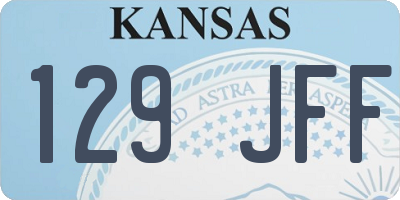 KS license plate 129JFF