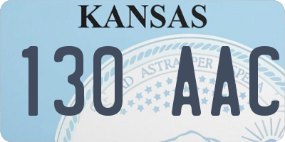 KS license plate 130AAC