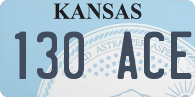 KS license plate 130ACE
