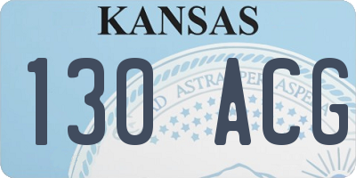 KS license plate 130ACG