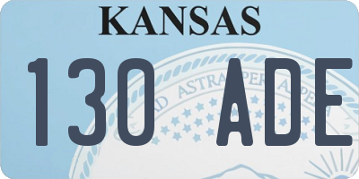 KS license plate 130ADE