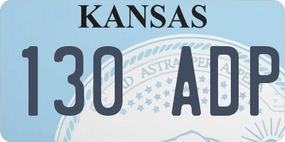 KS license plate 130ADP
