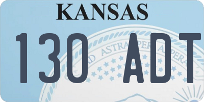 KS license plate 130ADT