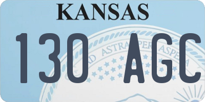 KS license plate 130AGC