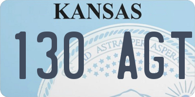KS license plate 130AGT