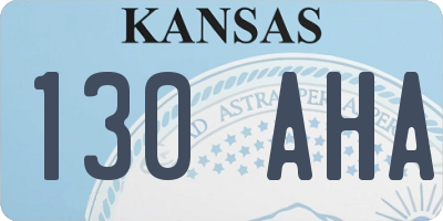 KS license plate 130AHA
