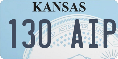 KS license plate 130AIP