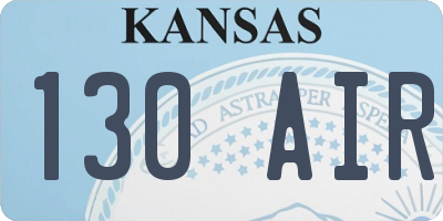 KS license plate 130AIR