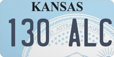 KS license plate 130ALC