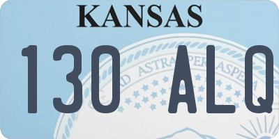 KS license plate 130ALQ