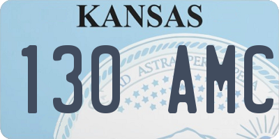 KS license plate 130AMC