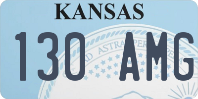KS license plate 130AMG