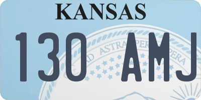 KS license plate 130AMJ