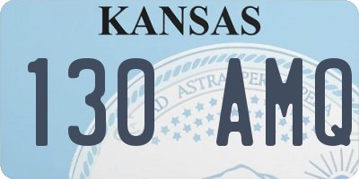 KS license plate 130AMQ
