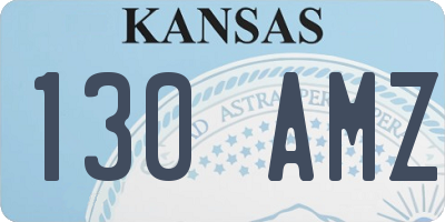 KS license plate 130AMZ
