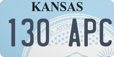 KS license plate 130APC