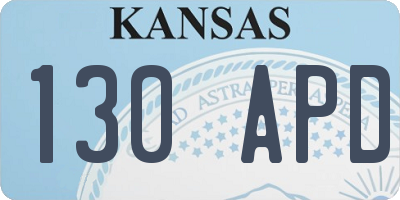 KS license plate 130APD