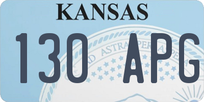 KS license plate 130APG