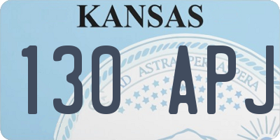 KS license plate 130APJ
