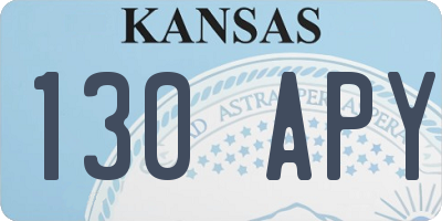 KS license plate 130APY