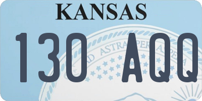 KS license plate 130AQQ