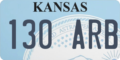 KS license plate 130ARB