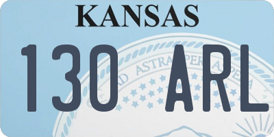 KS license plate 130ARL
