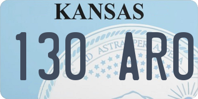 KS license plate 130ARO