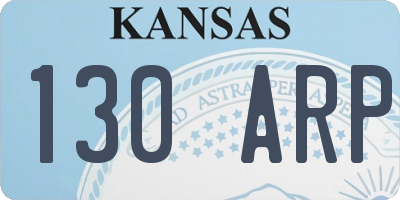 KS license plate 130ARP